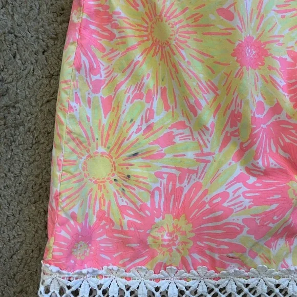 Lilly Pulitzer Pink and Yellow Floral Pencil Skirt - Picture 5 of 6